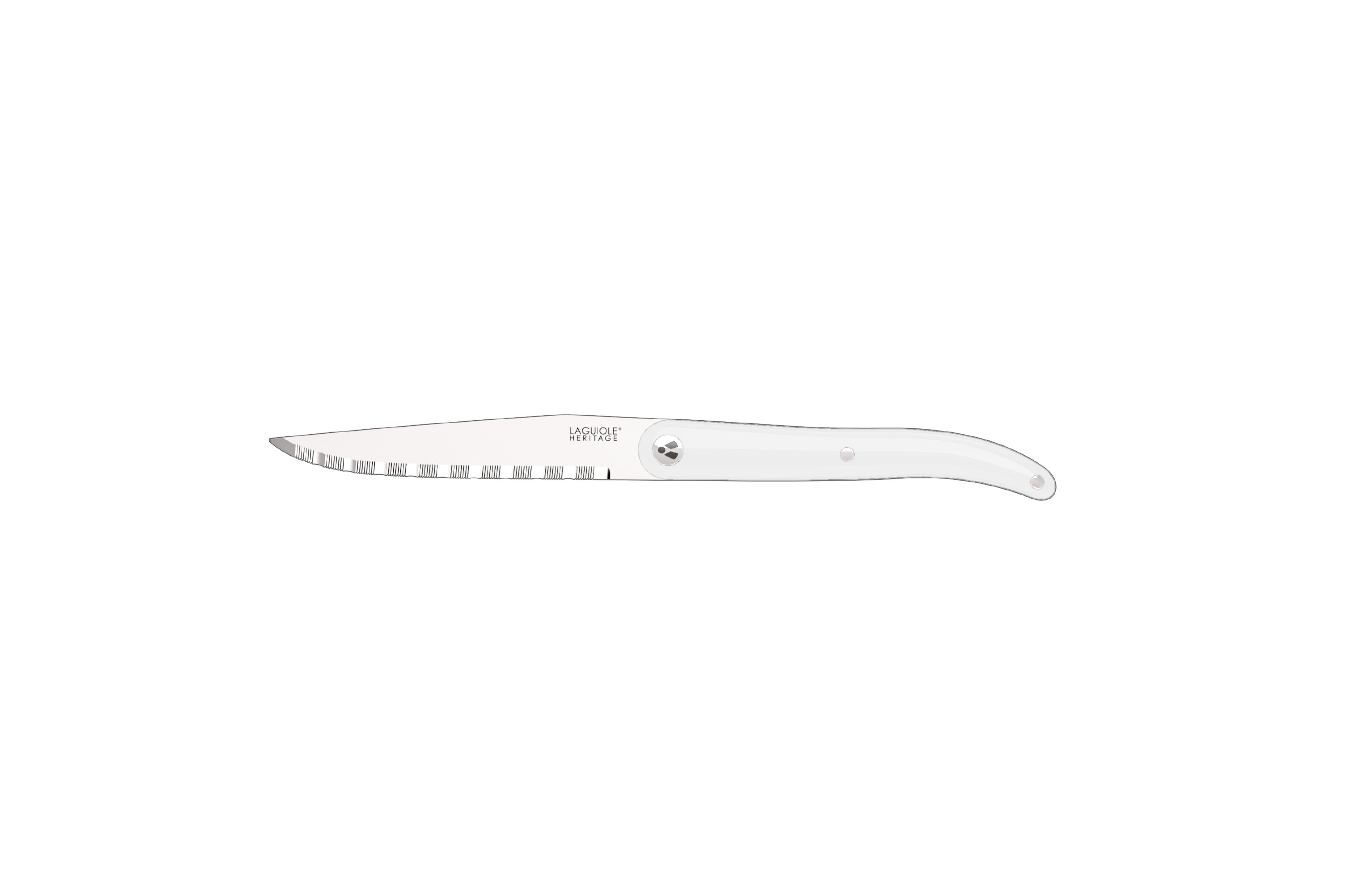 Laguiole héritage passion blanc couteau