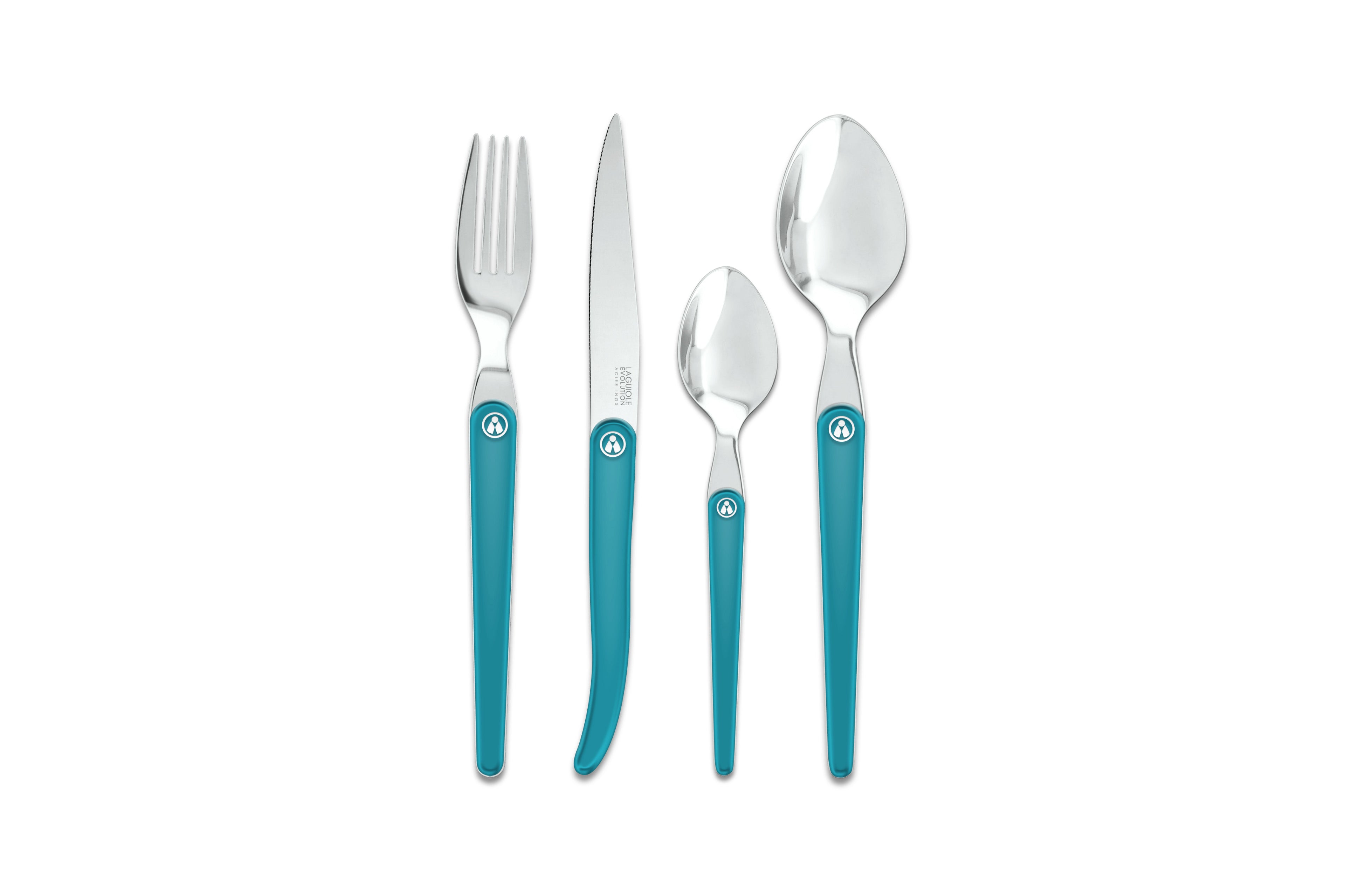Ménagère manche acidulé bee laguiole héritage Turquoise