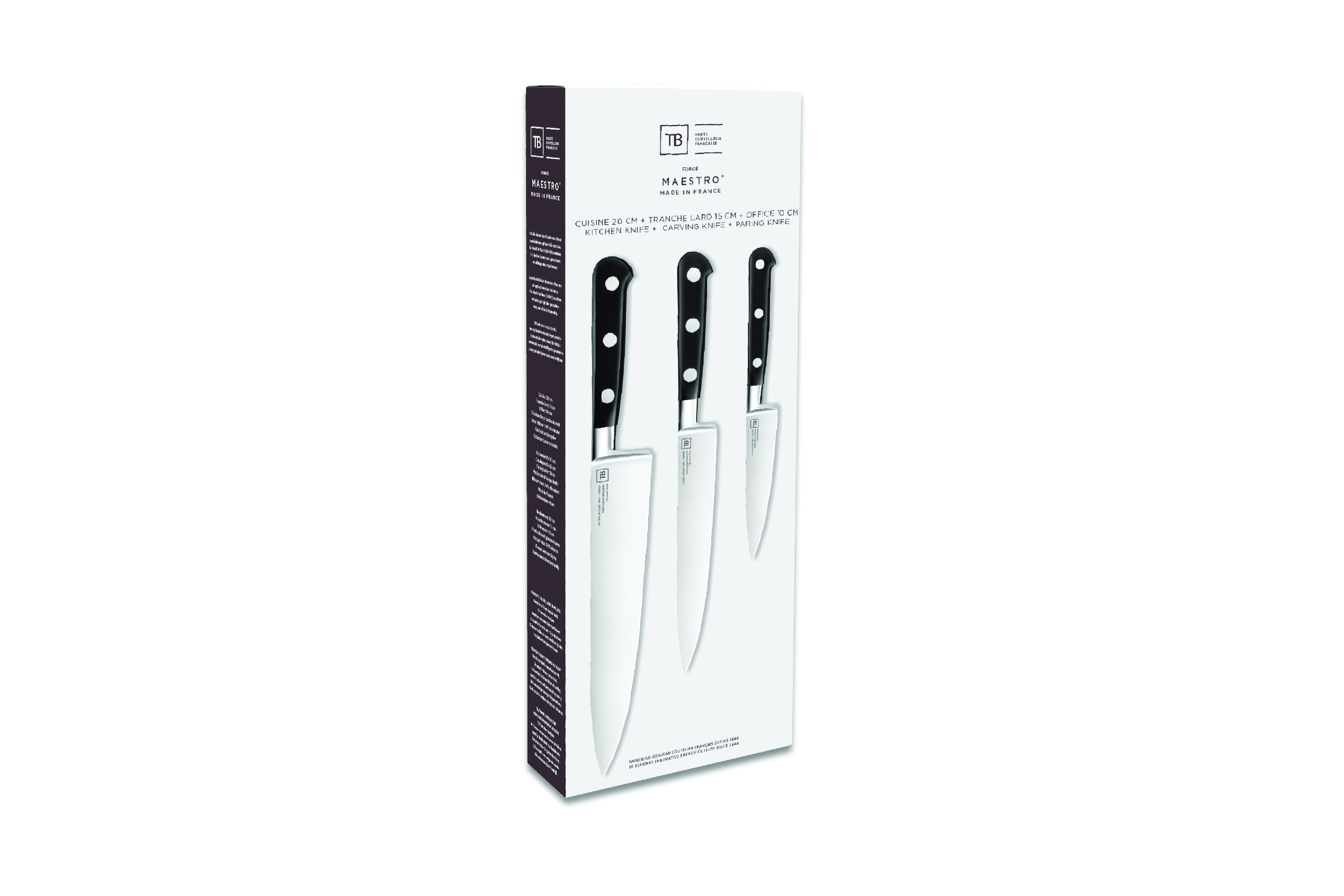 Packaging Maestro couteau de cuisine office et tranchelard
