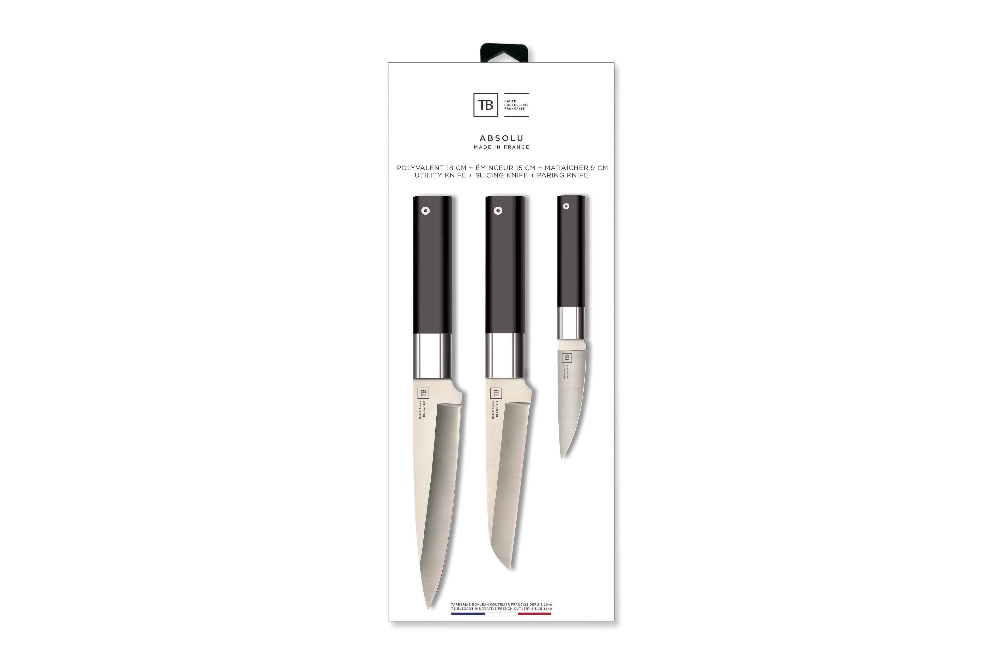 Pack de 3 couteaux de cuisine Absolu