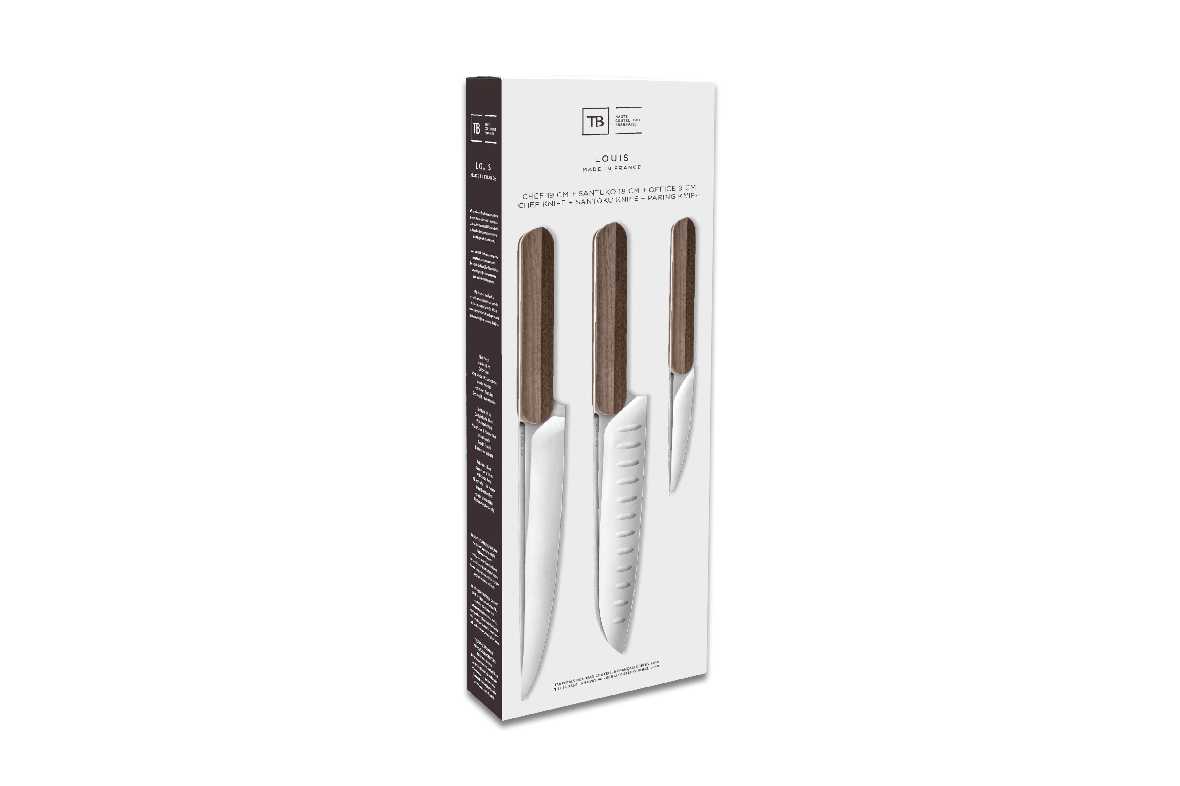 Pack 3 couteaux de cuisine Louis