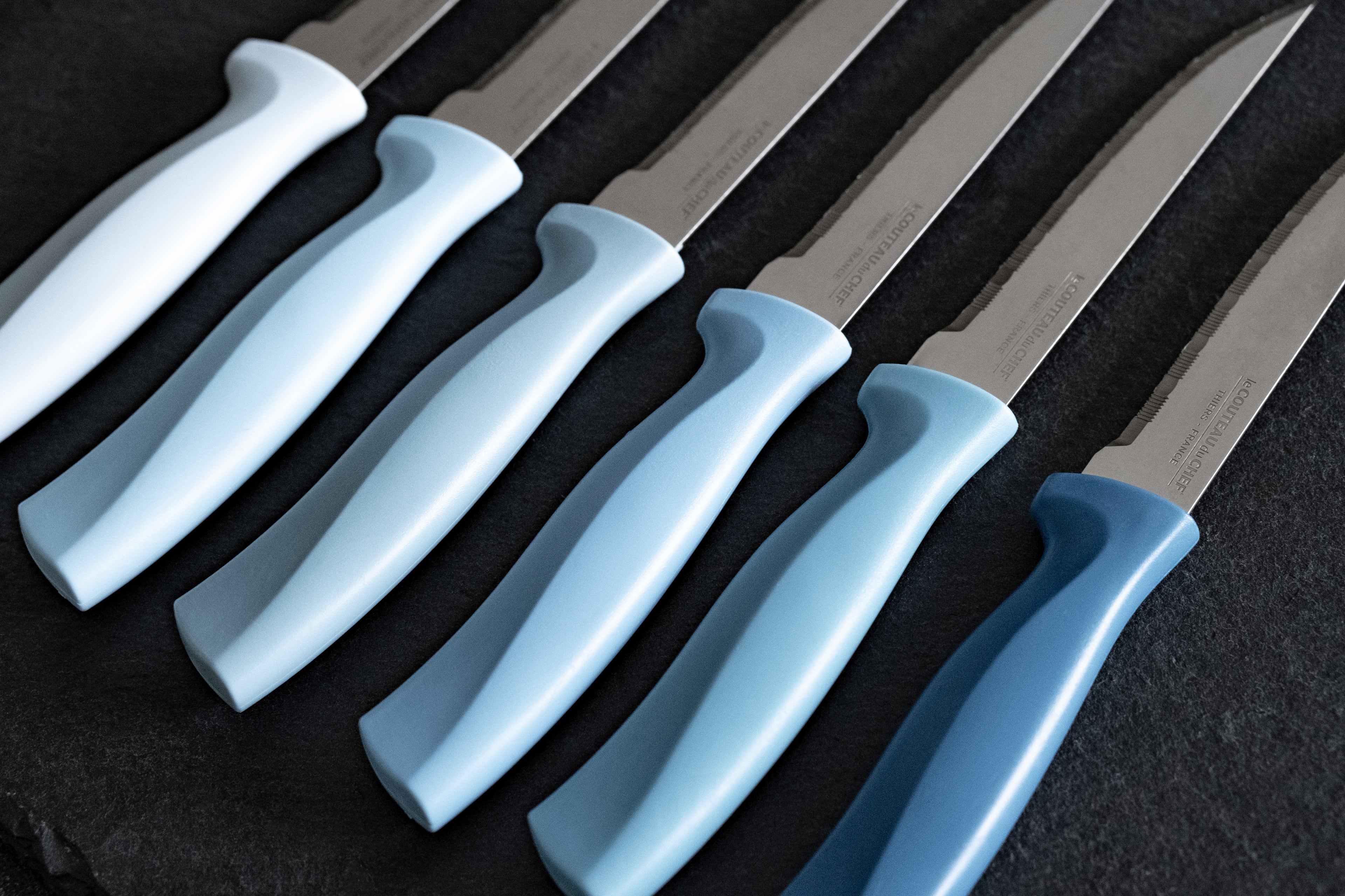 Record camaieux bleu couteaux zoom manche