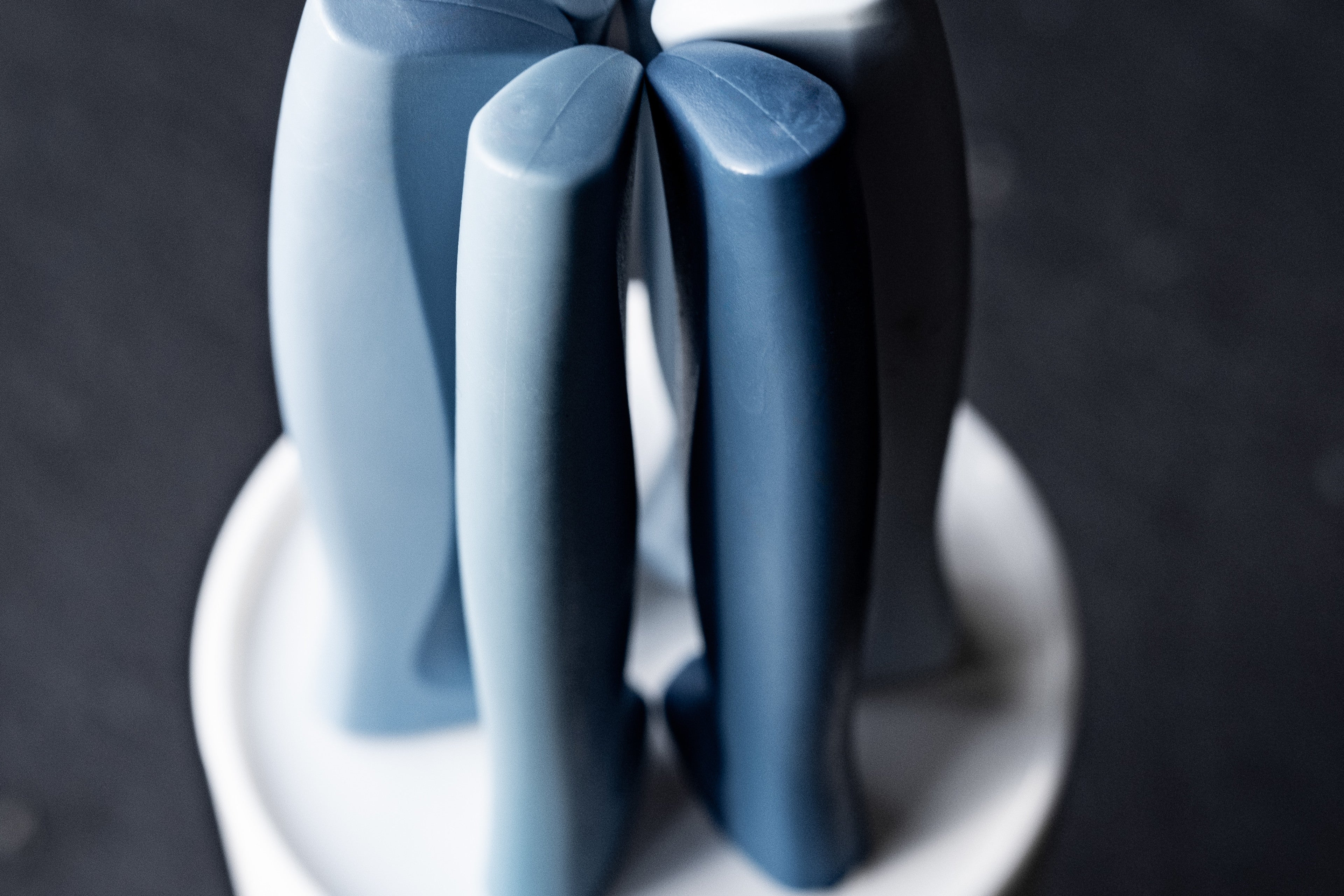 Record camaieux bleu couteaux zoom pot