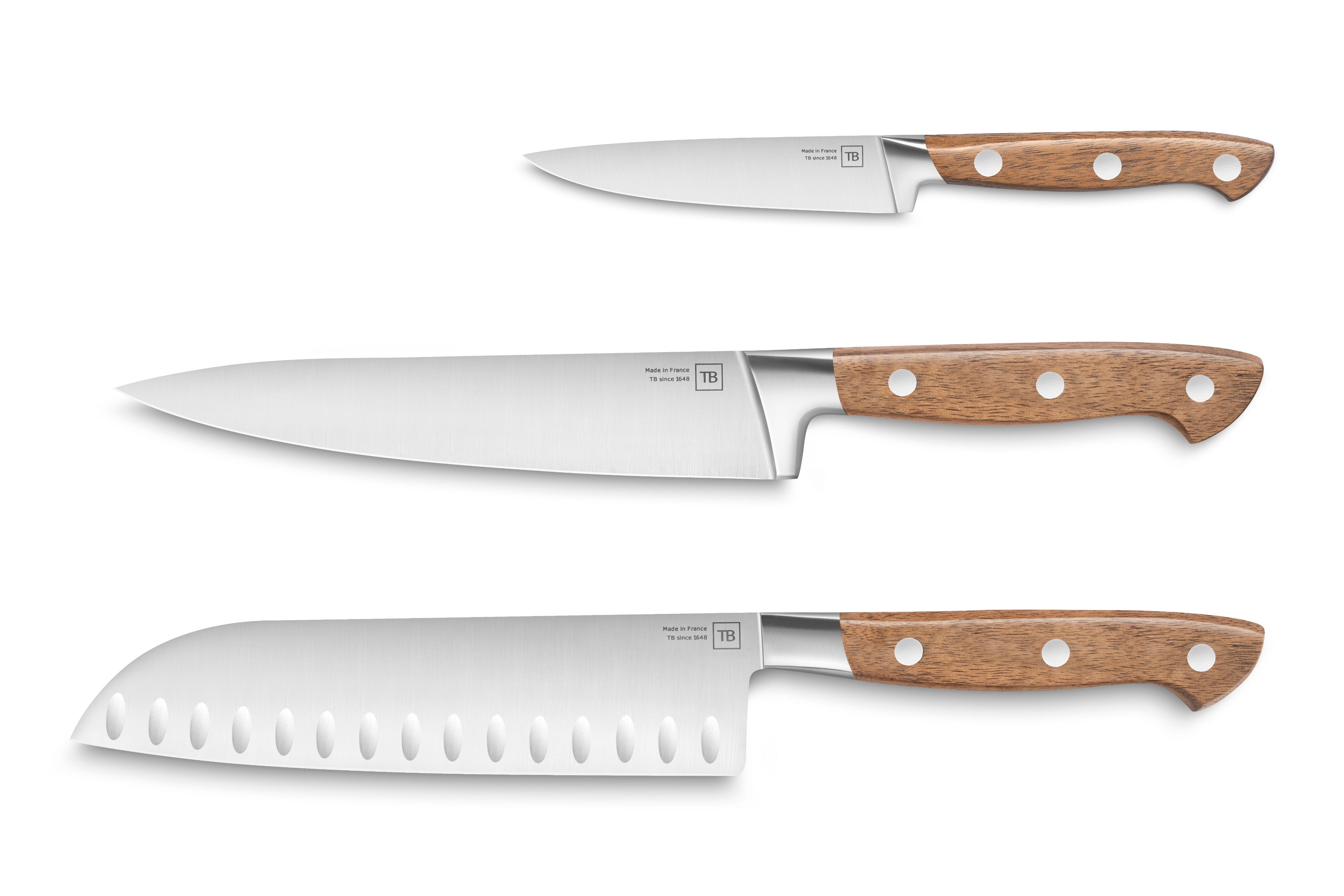 Set de 3 couteaux de cuisine georges Bois office cuisine santoku