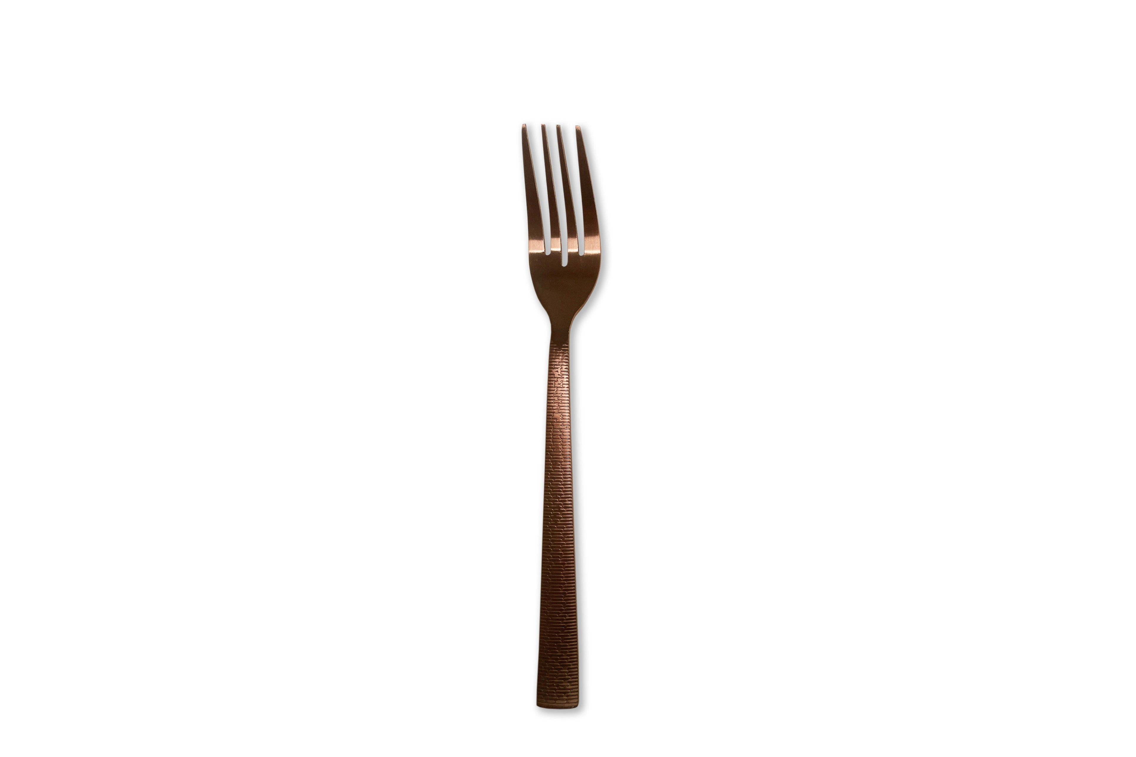 Ecorce fourchette de table cuivre