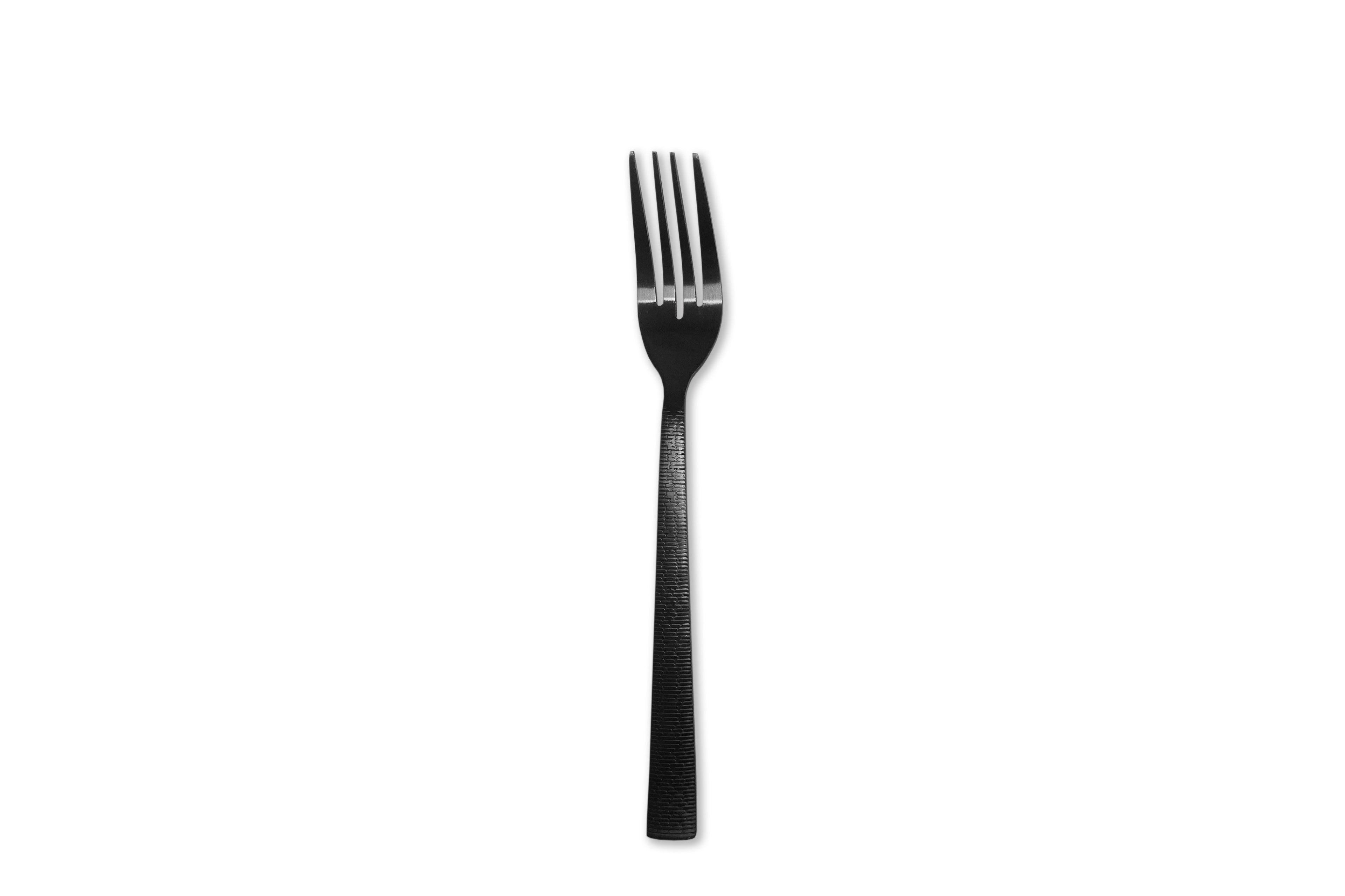 Ecorce fourchette de table noir