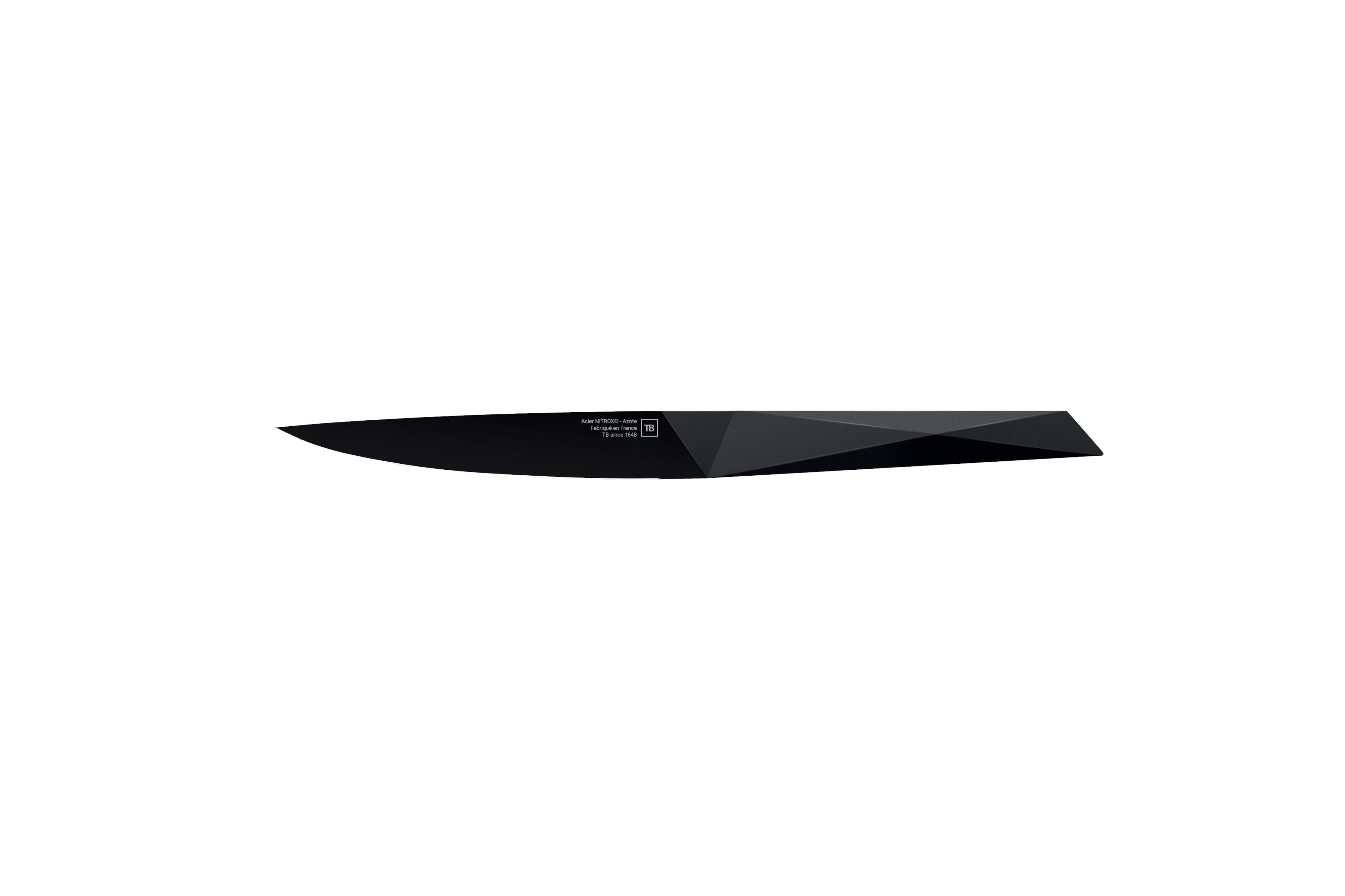 Couteau de table à steak Furtif lame noire 