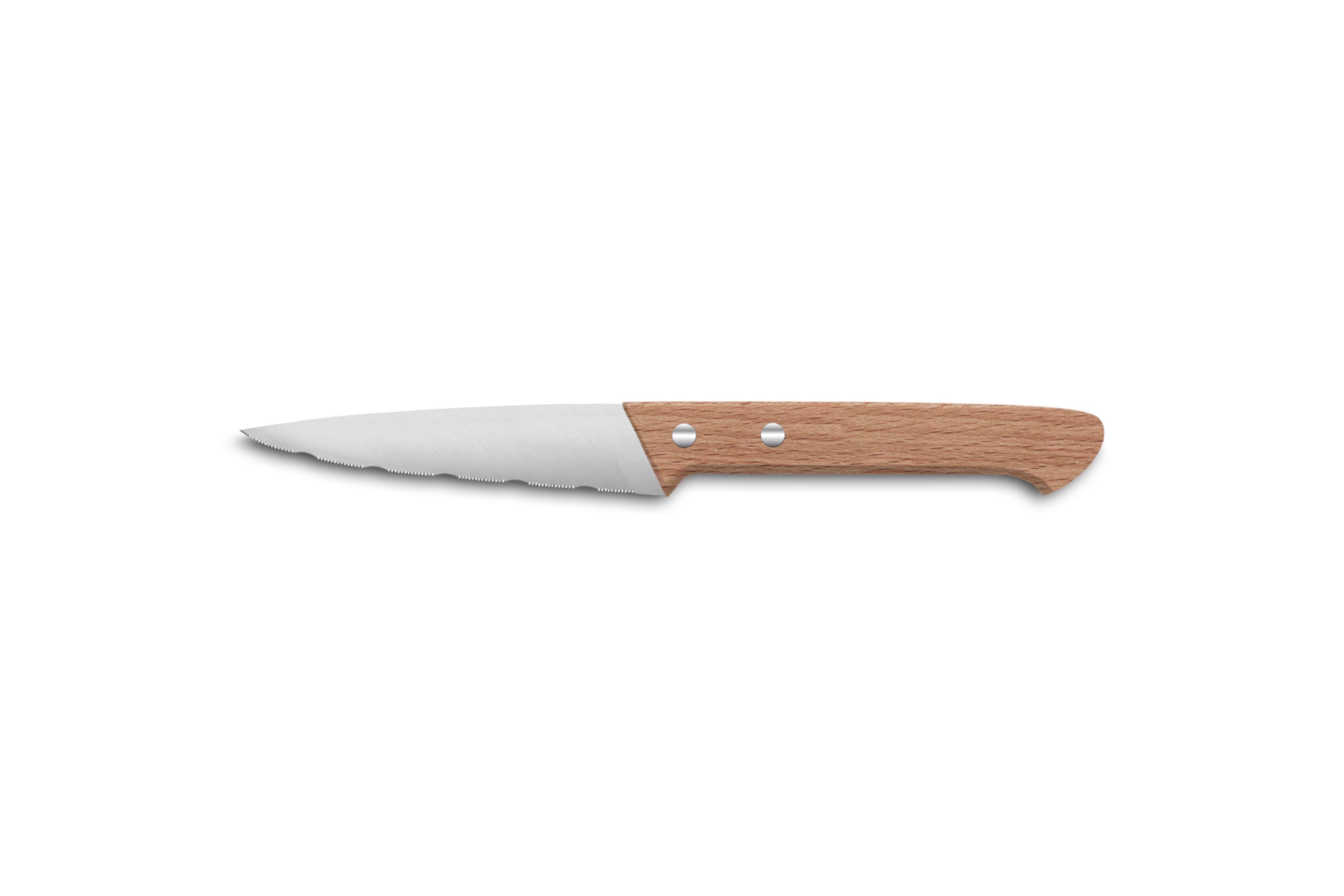 couteau à steak microdenté brigade bois clair