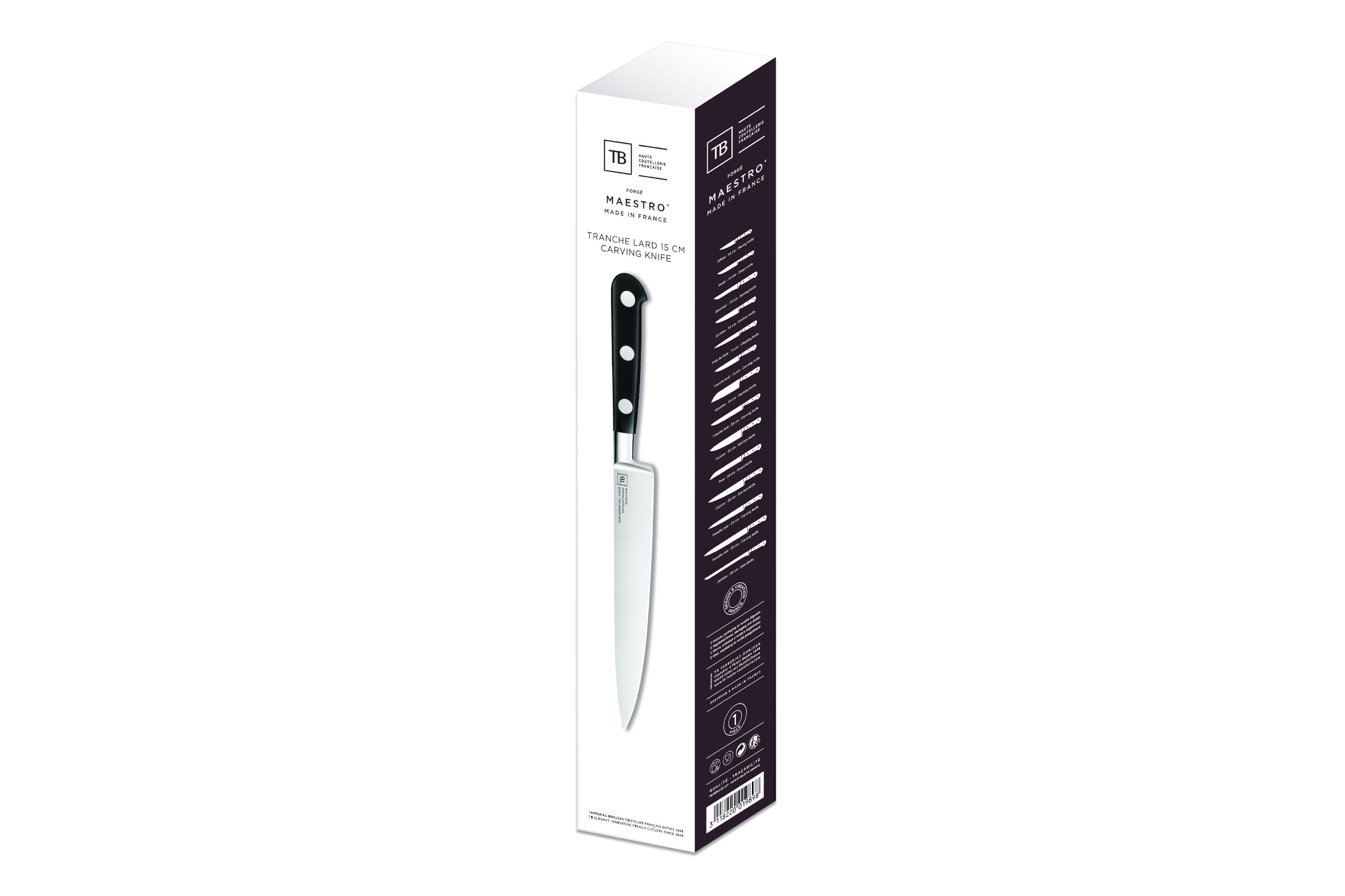 brigade forgé premium couteau tranchelard 15 cm