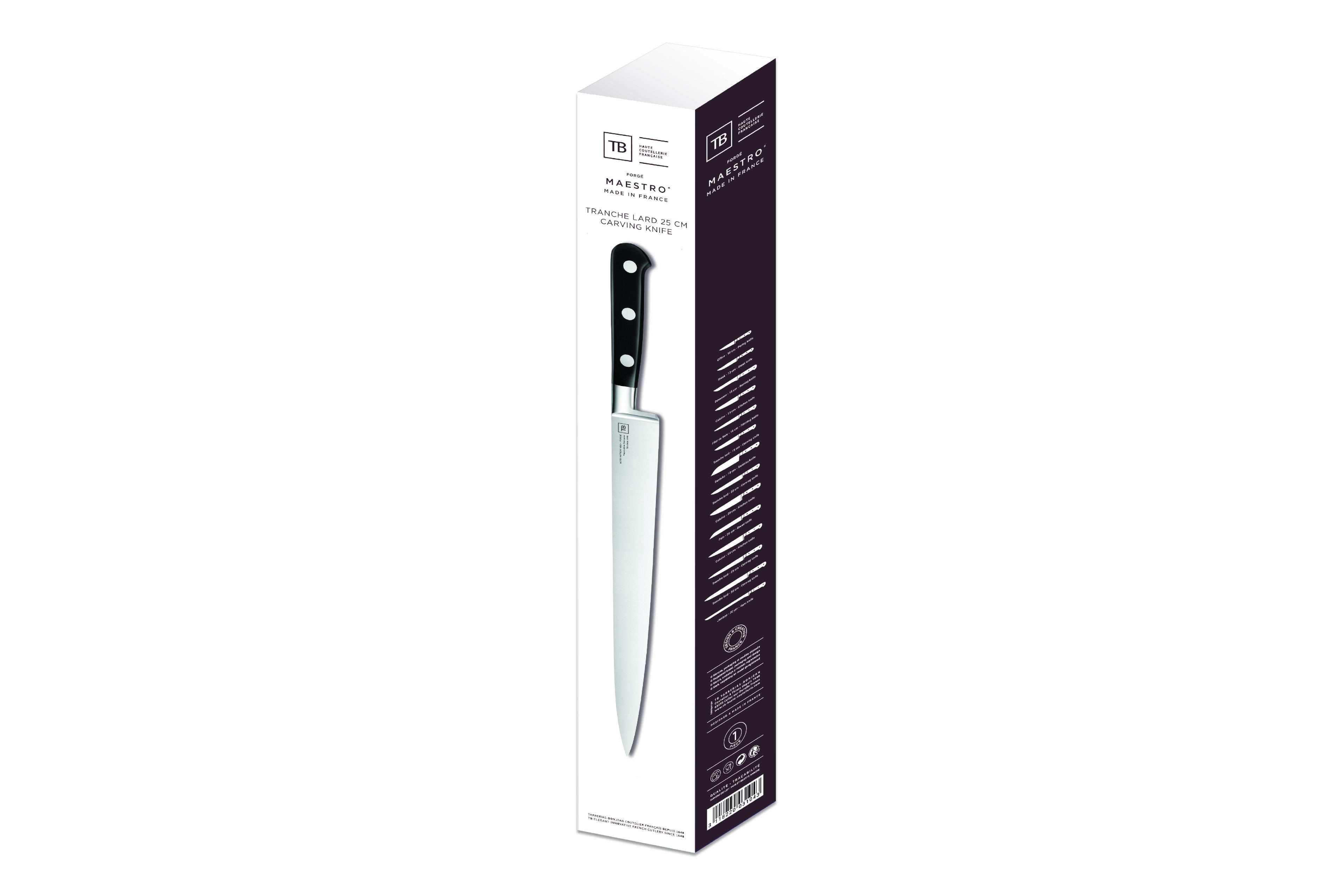 brigade forgé premium couteau tranchelard 25cm